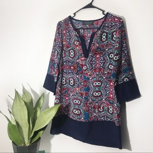 Tinley | Boho Inspired 3/4 Sleeve Tunic Size S